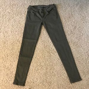 American Eagle outfitters army green jeggings